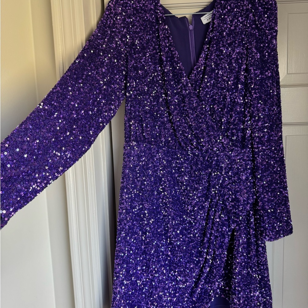 &Other Stories Purple Sequin Party Dress - Picture 3 of 5